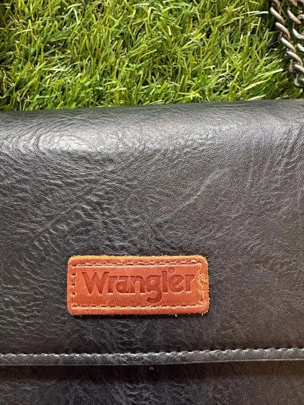 Wrangler Women's Small Crossbody Purse with Chain Strap and Flap Closure